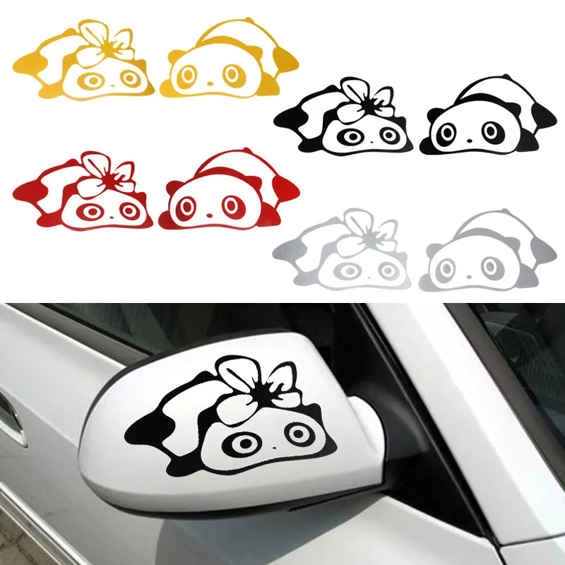 

Dependable Fashion Panda Design 3D Decoration Sticker For Car Side Mirror RearviewMa18 dropshipping Sep5