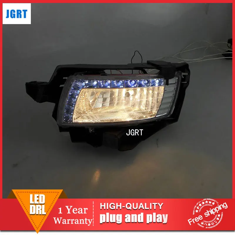 

car styling 2013-2014 For Toyota Innova LED DRL For Innova led fog lamps daytime running light High brightness guide LED DRL