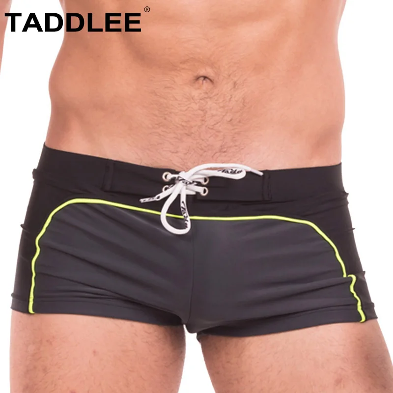 

Taddlee Brand Men's Swimwear Swimsuits Swim Boxer Briefs Solid Color Sexy Men Swimming Surfing Board Shorts Gay Basic Brazilian