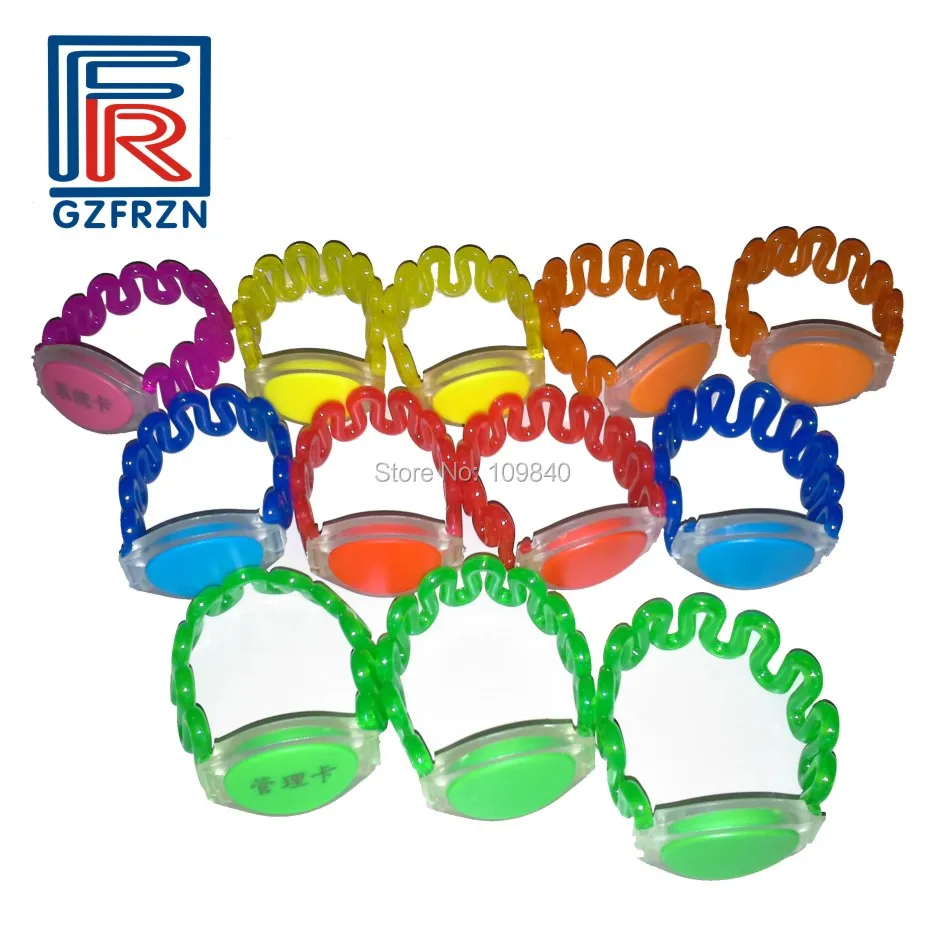 100pcs/lot Waterproof ABS RFID 13.56Mhz Wristbands Bracelet with FM1108 (S50) in Swimming Pool and Access Control
