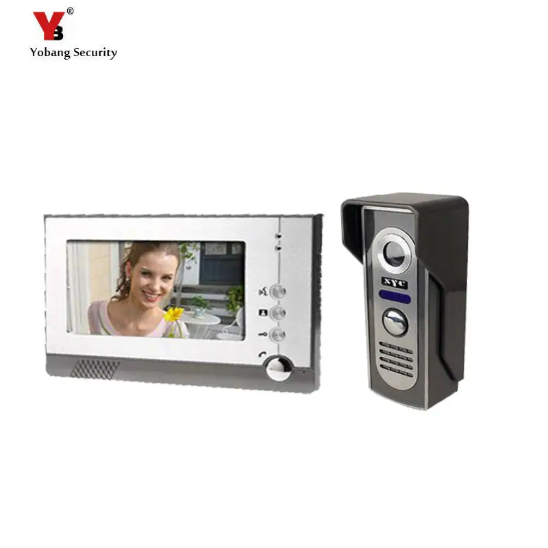 

Yobang Security Doorbell Phone Video Intercom System Multi-unit Apartment Intercom Entry Kit Wired intercom for private house