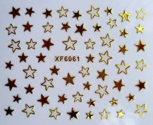 

Fashion beauty star gold 3D nail sticker nail tools XF6061