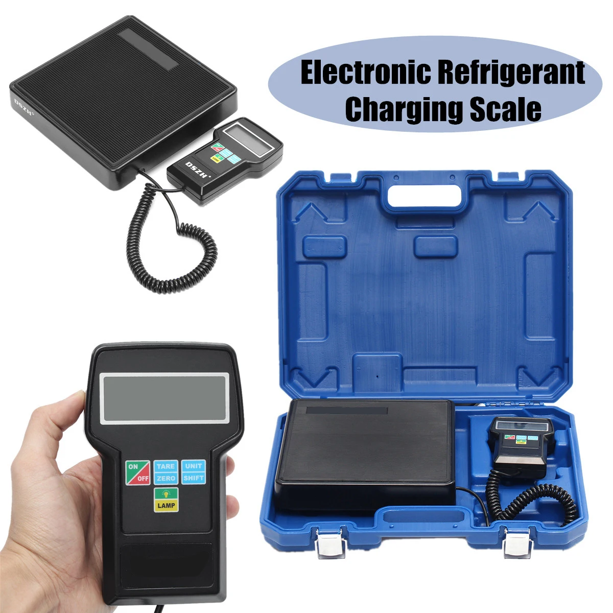 

Digital Electronic Refrigerant Charging Scale Weighing Weight HVAC Precision Car Refrigerant With English Instruction