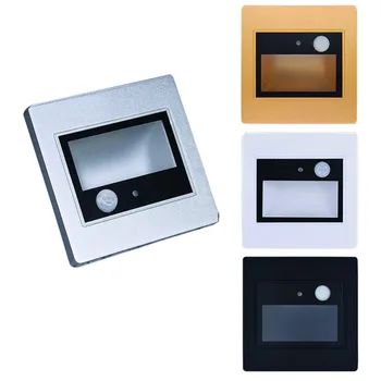 

1.5W LED wall foot light PIR Motion Sensor+Light sensor LED Stair Step Light for Pathway Corridor Security Night Light 110V 220V