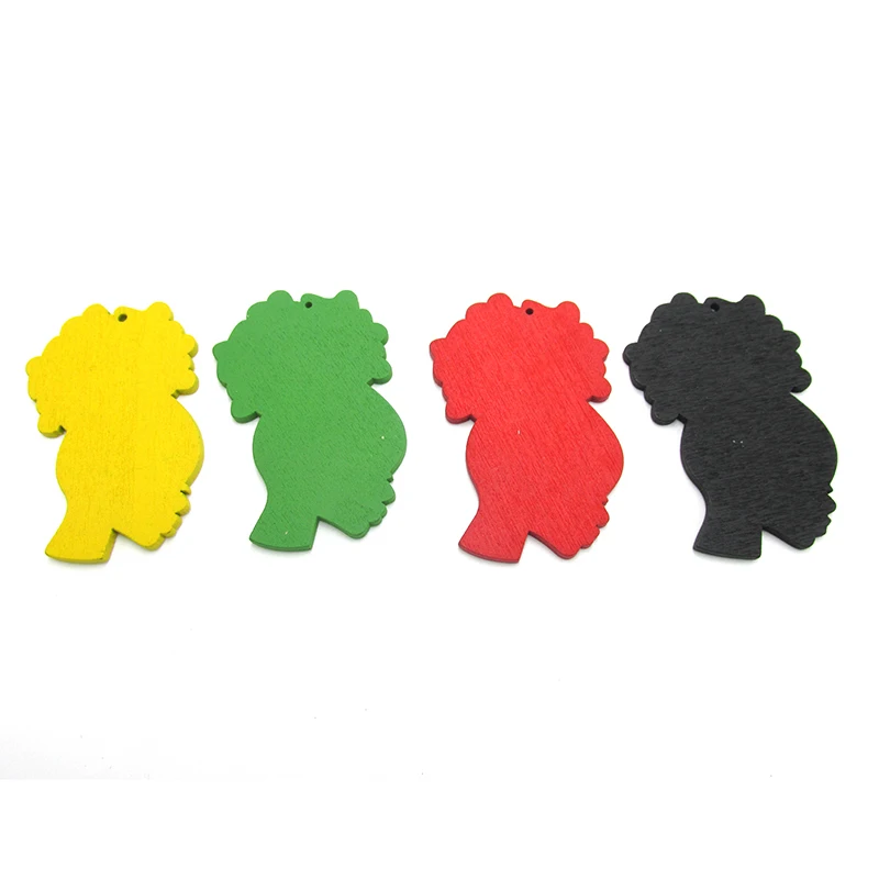 Free Shipping! 4 colors Available Afro Girl Wood Earrings | Украшения и аксессуары