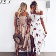 AIZHIXI font b Boho b font Bohemian Sexy Off Shoulder font b Beach b font Summer