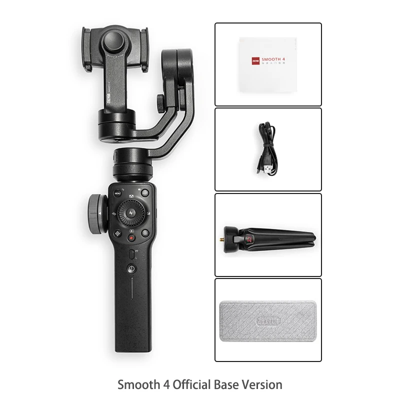 Zhiyun Smooth 4/Q2 3-осевой Карманный карданный стабилизатор для смартфона для iPhone XS XR X 8Plus и huawei& XiaomMi Gopro экшн Камера - Цвет: Official Version