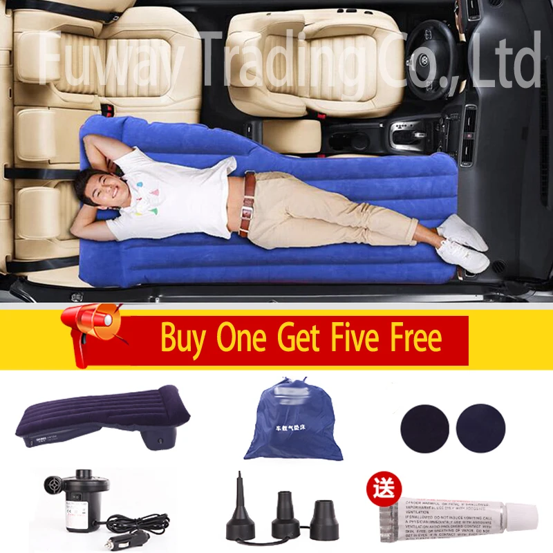 ZWET inflatable car bed for blue of co pilot travel bed inflatable