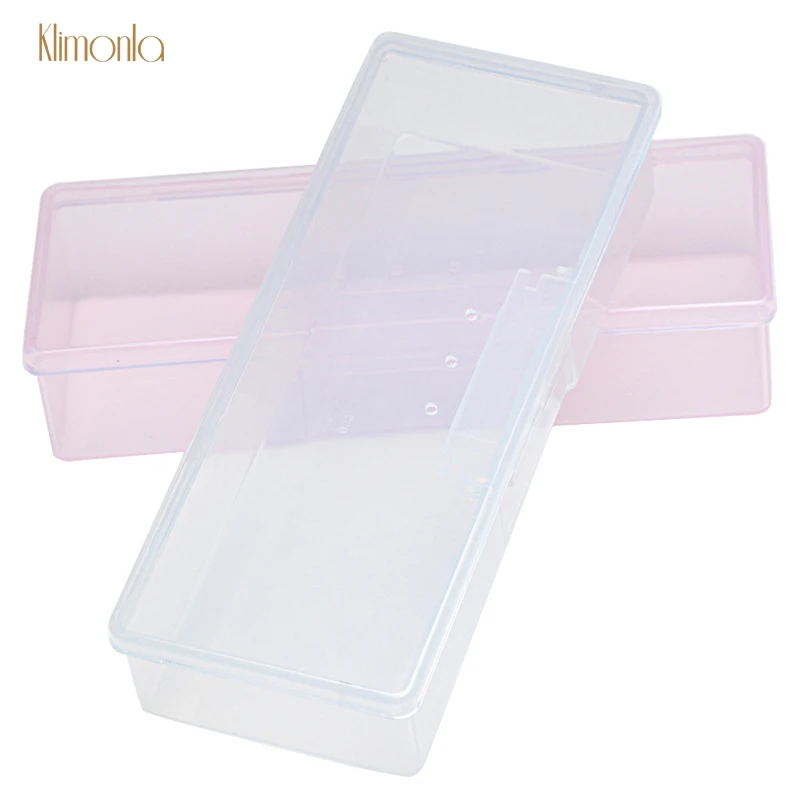 

1pcs Plastic Empty Nail Art Rectangle Storage Box Rhinestone Jewelry Decors Organizer Case Manicure Nail Art Tools