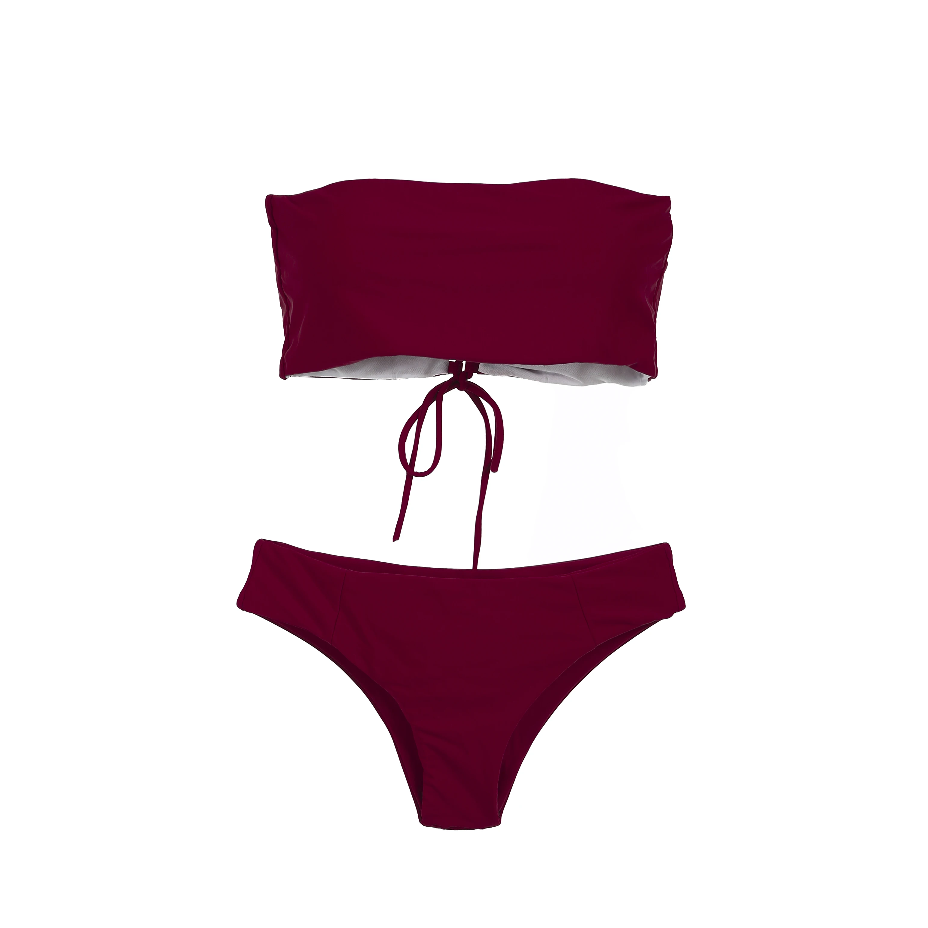 2019 Summer Brand New Women Bikini Set Bathing Suit Solid Padded Bra Bandeau Swimsuit Beach Swimwear | Женская одежда