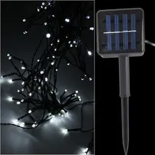 FDDT 100 LEDs White Light Strip Light Solar String lights for Garden 17 m