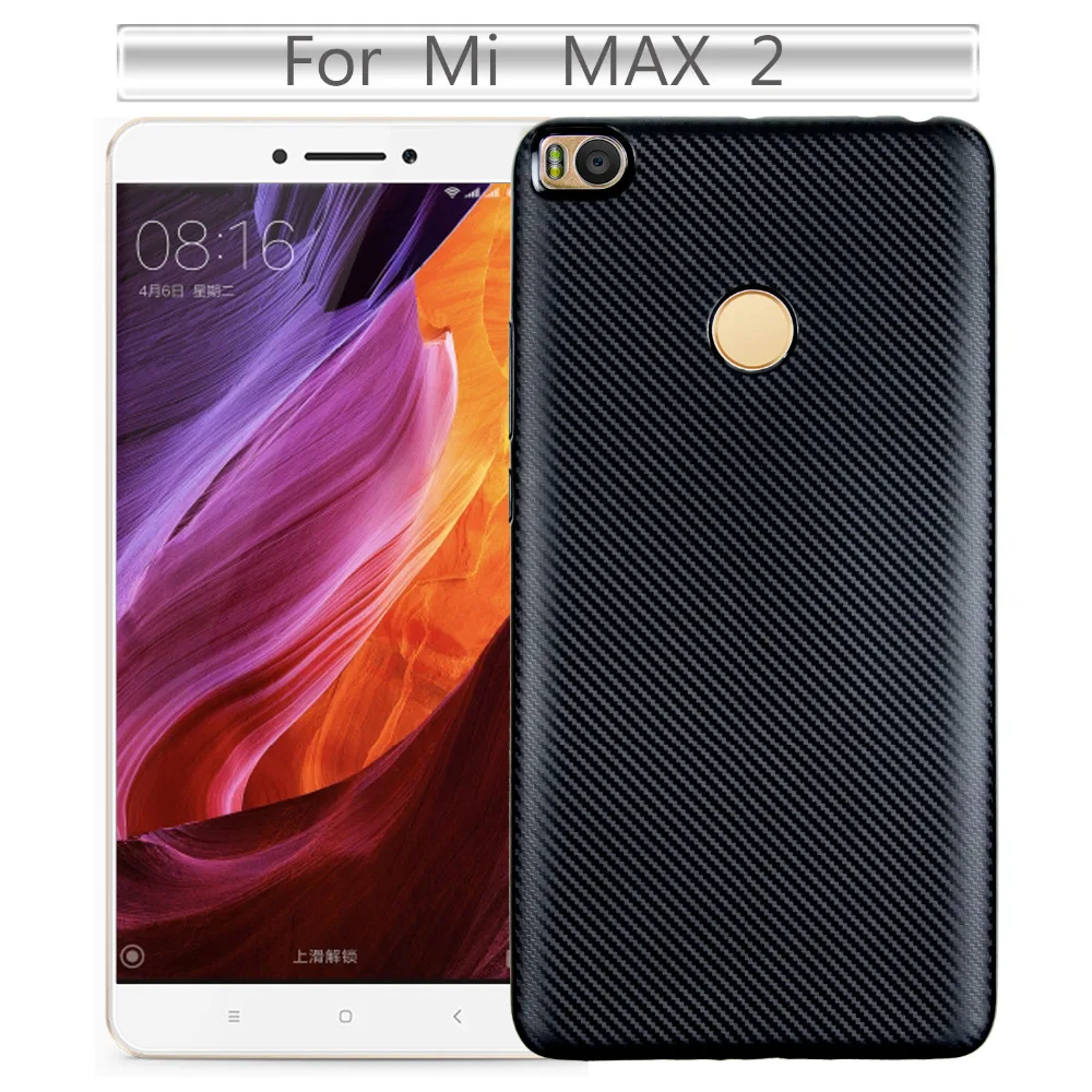 

Phone Cases For Xiaomi Mi Max 2 Case Cover for Mi Max2 Luxury Carbon Fiber Soft Cover For Xiaomi Mi Max 2 Back Cover Phone Case