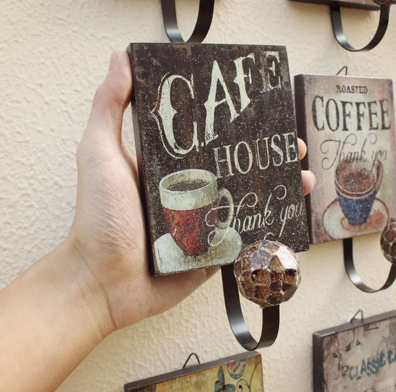 Vintage Wooden Hook Clothes Robe Key Holder Hat Hanger Wall Home Decoration Beautiful Design Retro Wall Ornament (4)