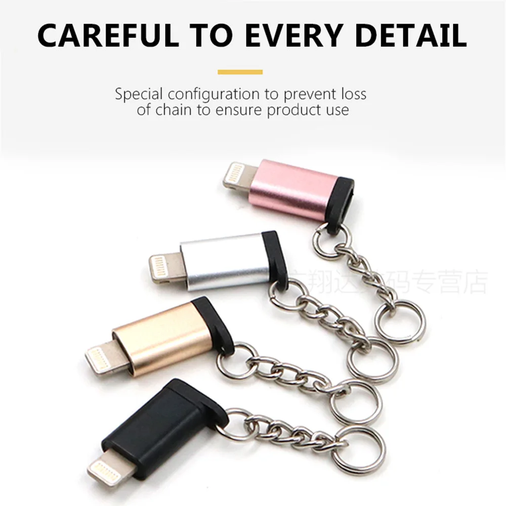 Микро USB для освещения OTG адаптер Iphone X 7 8 6 Plus XS XR MAX Синхронизация данных мини
