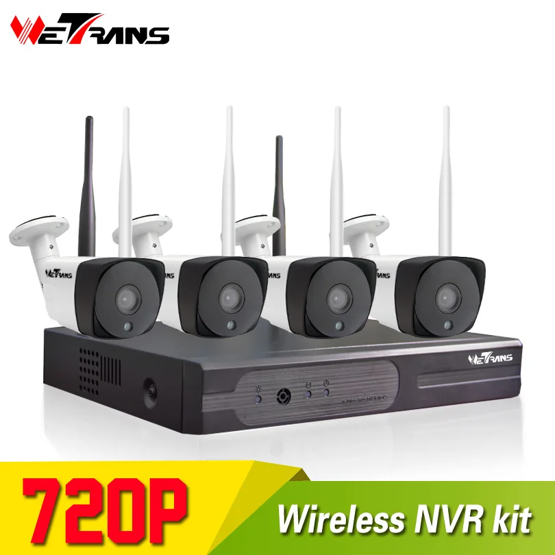 

HD Surveillance Camera System 720P 4CH Plug Play 20m Night Vision P2P Wireless Home Security Camera CCTV Wifi System Outdoor
