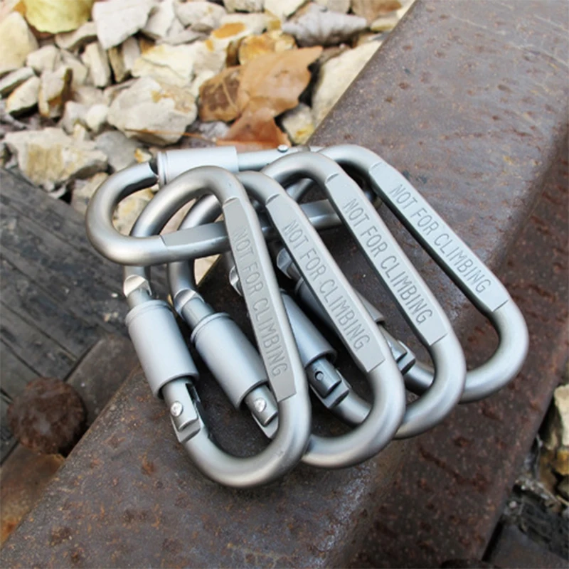6pcs/lot Alloy Aluminum Survival Gear Camp Mountaineering Hook EDC