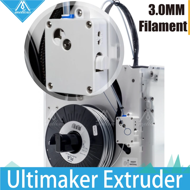  3D Printer Parts upgrade Ultimaker 2 + Extended extruder suite feeder um2 extrusion set fit for 3mm filament olsson block kit  