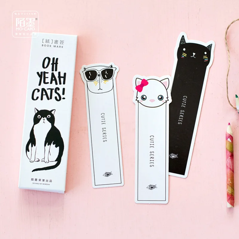6 компл./лот Kawaii cat закладка Мультфильм страницы обозначает Memo pad Примечание