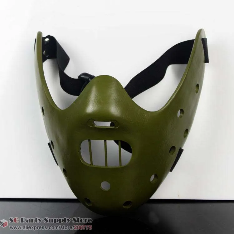 Тишина ягнята ганнибаса высокого качества маски из ПВХ черный зеленый коричневый маски подходят для взрослых и детей 240 г