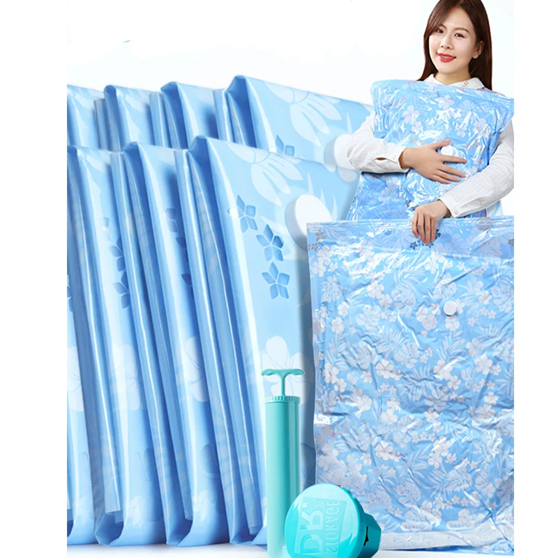 

7pcs/set Space-saving Vacuum Compression Storage Bags with Electric Pump for Quilt Clothes Toys Underbed Storage Bag Foldable