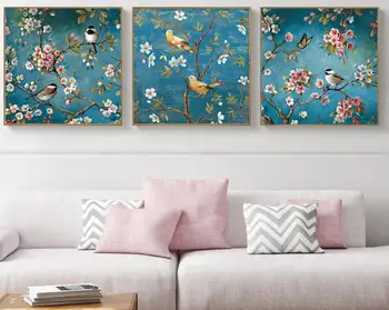 

5D diy diamond embroidery "birds"full Round drill diamond painting flowers Cross Stitch Rhinestone mosaic home decoration 3pcs