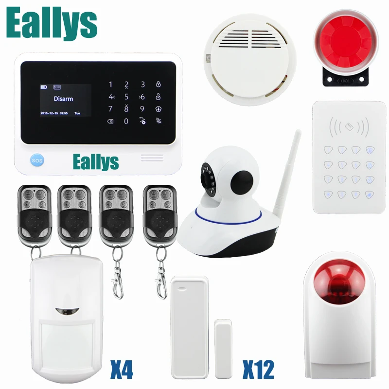 2016 2 4 г WiFi GSM GPRS SMS беспроводной домашней охранной сигнализации система с HD 720 P Wi Fi ip