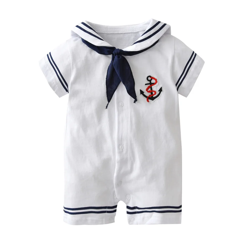 

New 2017 Fashion Infant Clothing Baby Boys Girls Rompers Toddler Naval style Cotton Short-sleeved Jumpsuit Newborn Clothes