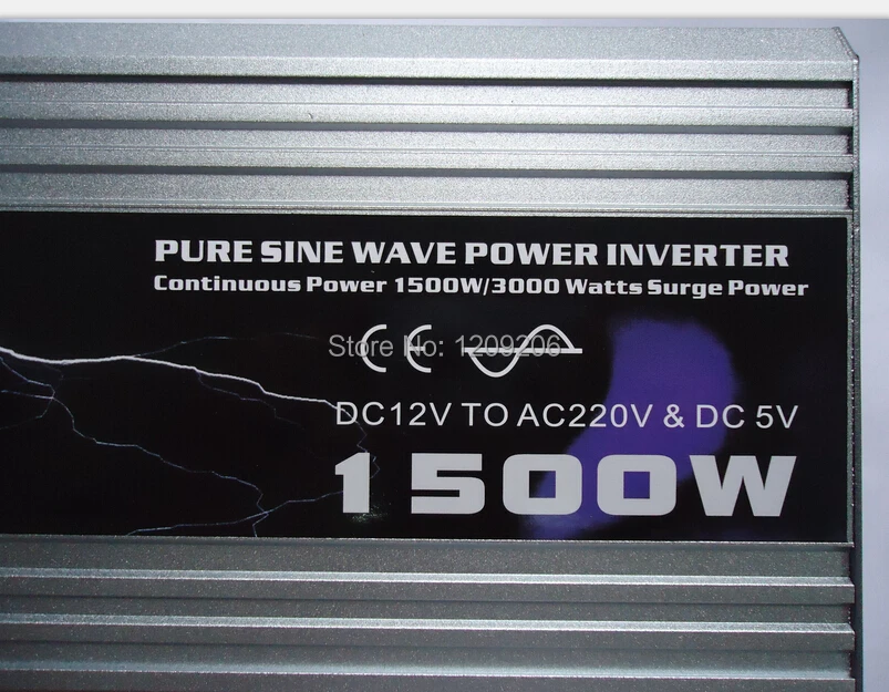 Высокое качество 1500 Вт 1500 Вт Чистая Синусоидальная волна преобразователь мощности 12 В постоянного тока до 220 В переменного тока автомобильный инвертор пиковая мощность 3000 Вт