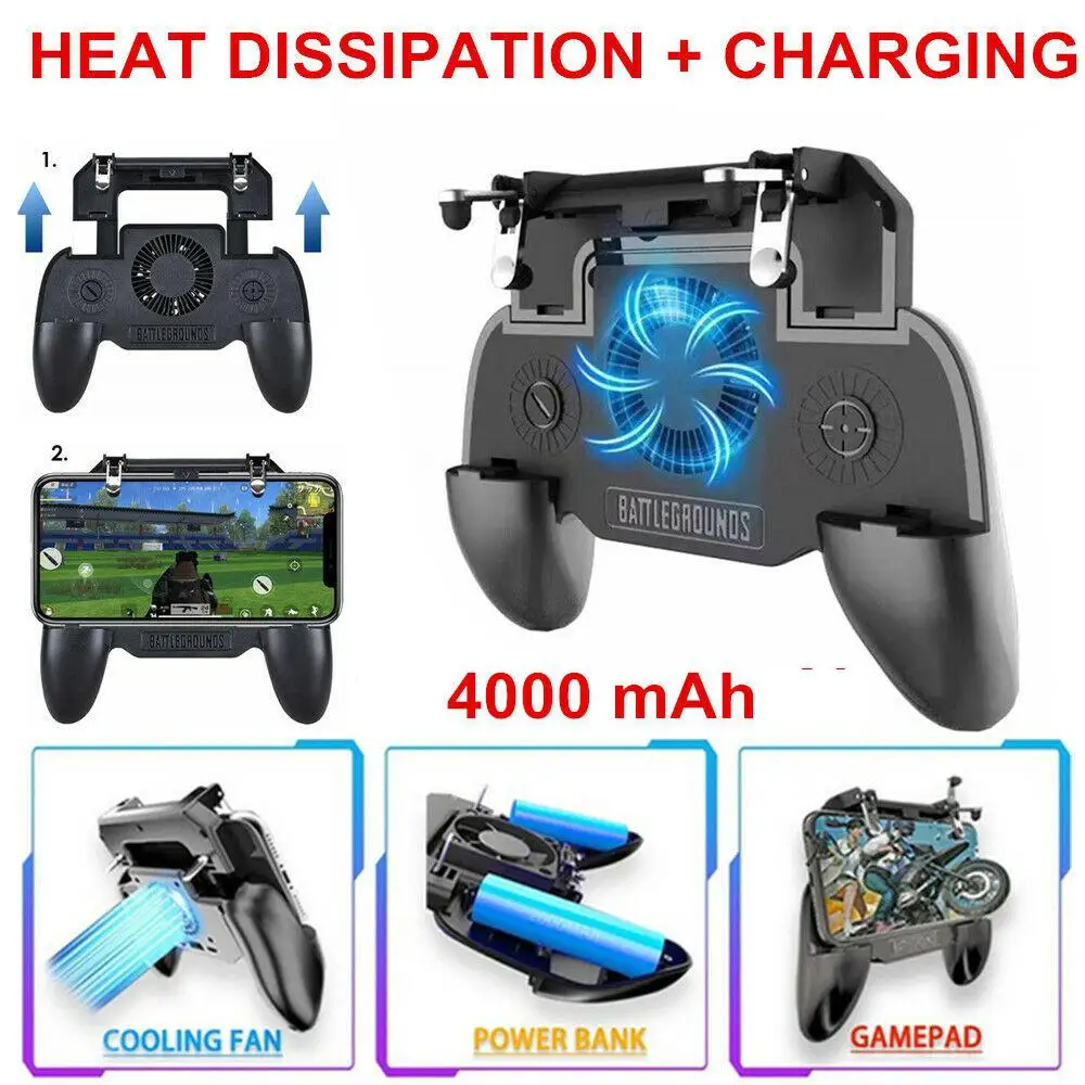 

Yiwa Mobile Phone Game Controller Joystick Cooling Fan Gamepad for PUBG Android IOS Gamepad