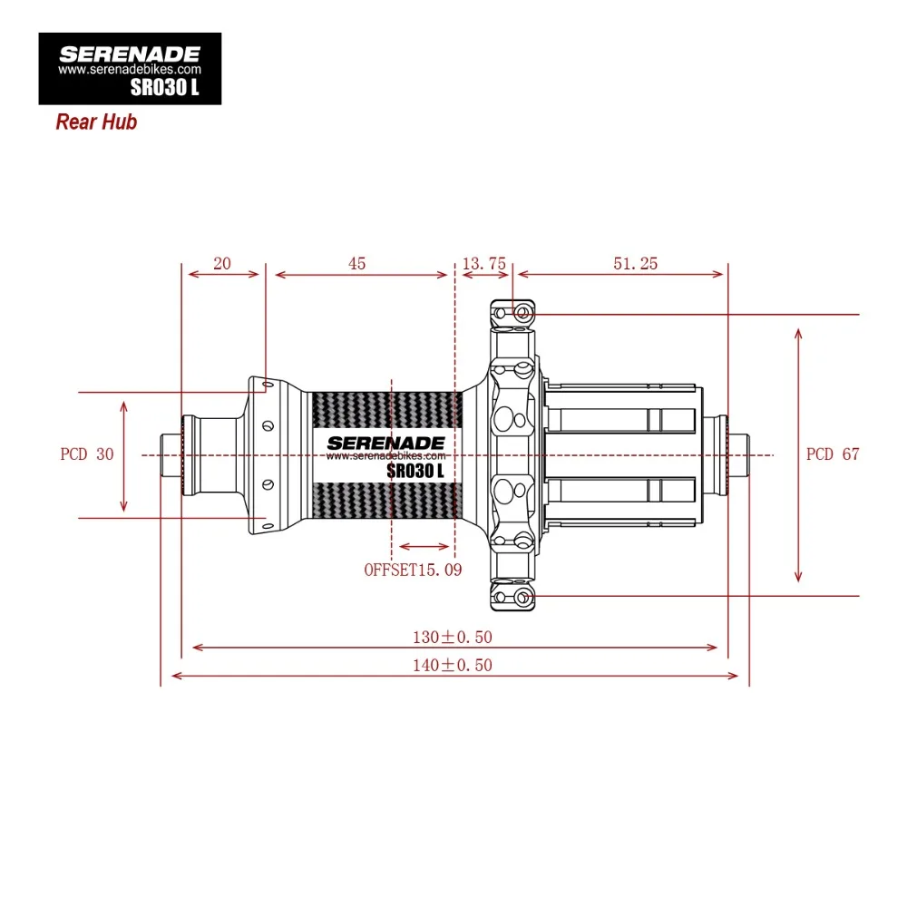 serenadebikes carbon road QR hubs SR030L  rear