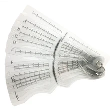 10 комплектов Flexiable Щипчики для ресниц многоразовые рисования бровей карты измерения шаблон для бровей Уход за лошадьми брови правитель