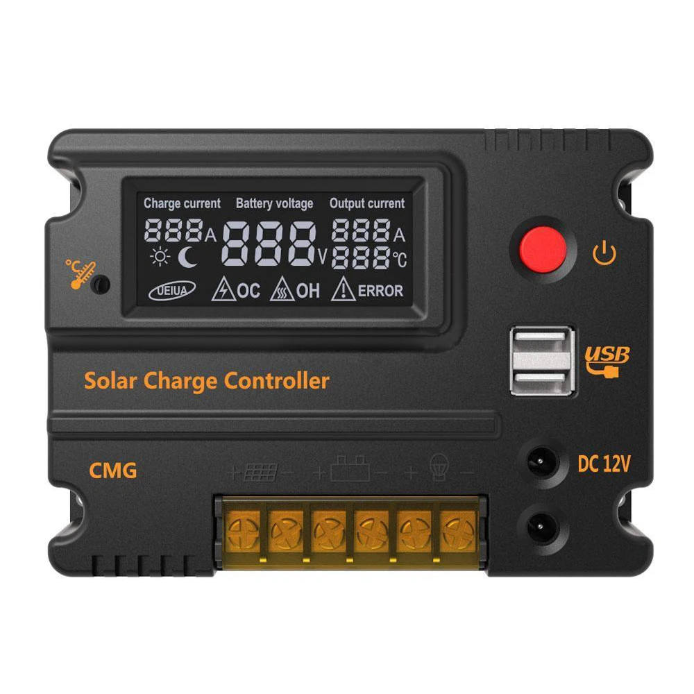 

20A 12V 24V LCD Solar Charge Controller Panel Battery Regulator Protection