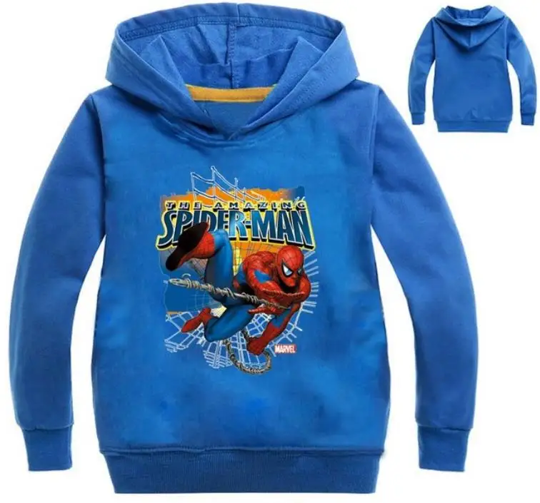 

Autumn Spider-man Children Hoodie Coat Cartoon Anime Long Sleeve Sweatshirt Kids Clothes Spider man Boy Hooded T-shirt Outfits