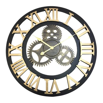 

American Industrial Gear Bar Cafe Vintage Wall Clock Modern Design Kitchen Large Decorative Clocks Wall Home Decor WZH125