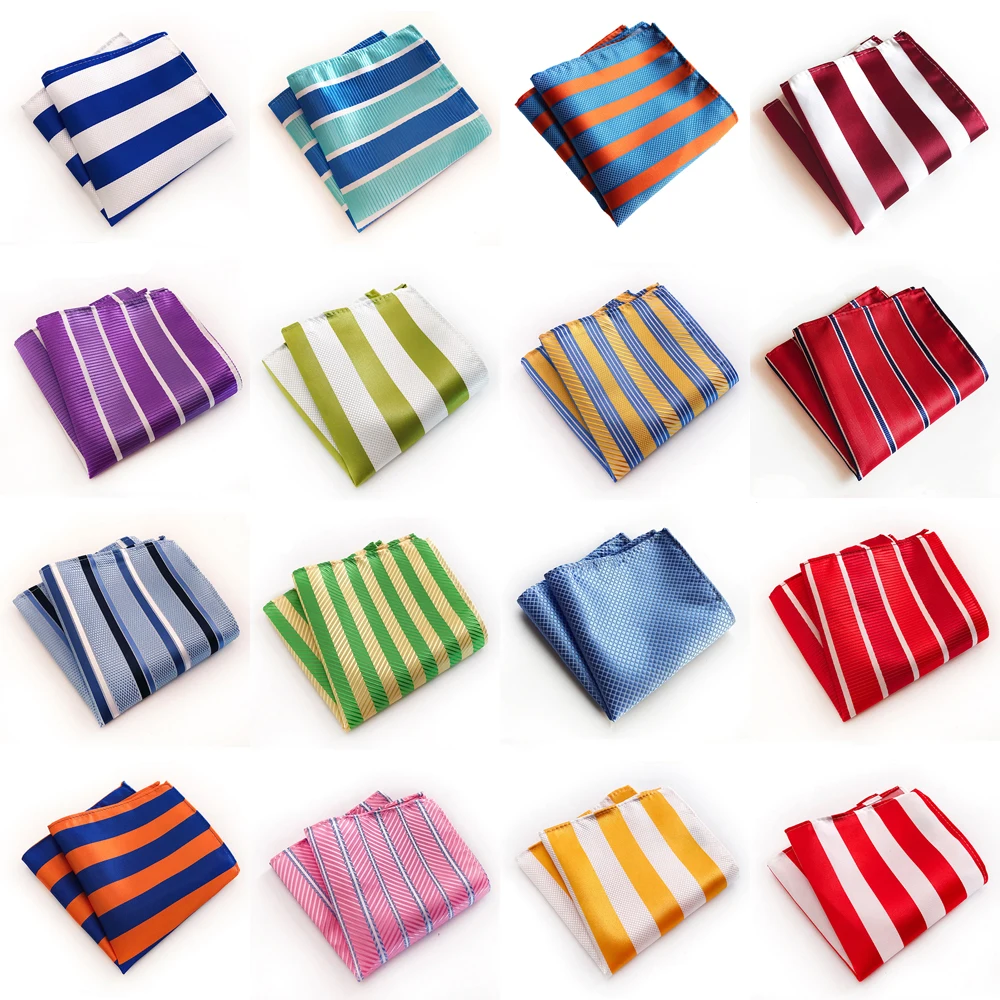 

Men’s Tuxedo Striped Check Pocket Square Hanky Wedding Gentlemen Handkerchief HZTIE0321