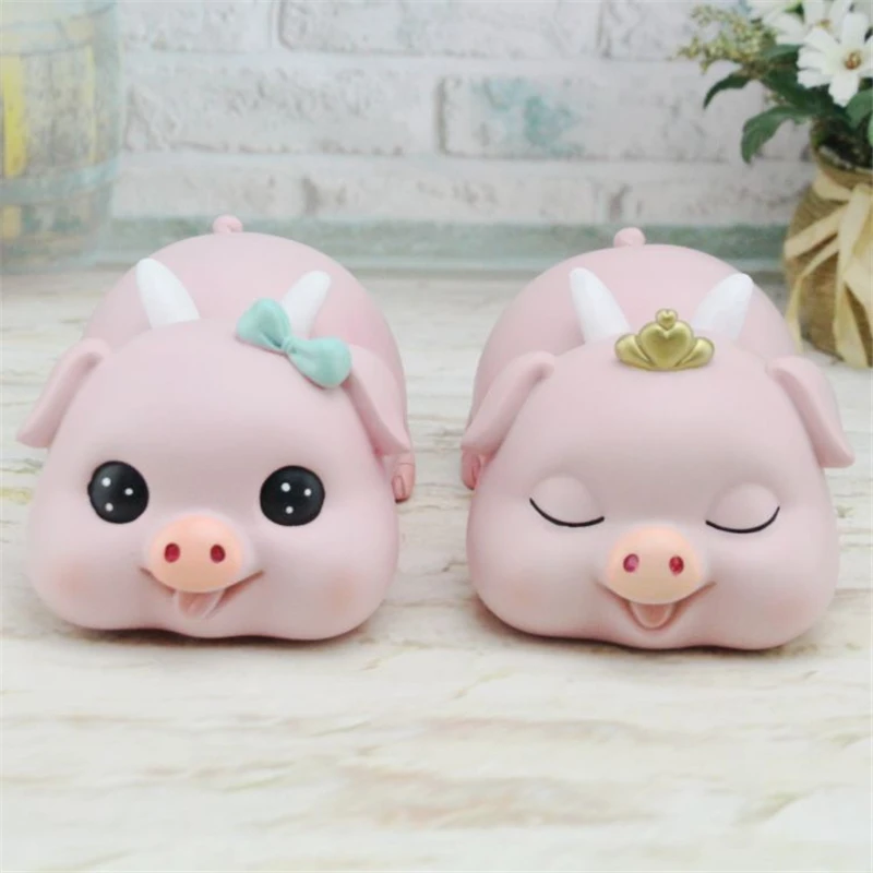 

Cute Piggy Bank Resin Craft Money Box Saving Money Box Coin Bank Cash Bank Creative Pig Piggy Bank Desk Decor Gift for Kids