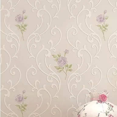 

Romantic Purple Pearl Flowers Wallpaper for Bedding Room Floralic DZK65 modern papel de parede floral Home Decor