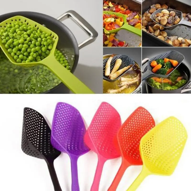 

Kitchen Accessories Gadgets Nylon Strainer Scoop Colander Drain Veggies Water Scoop Gadget Cooking Tools