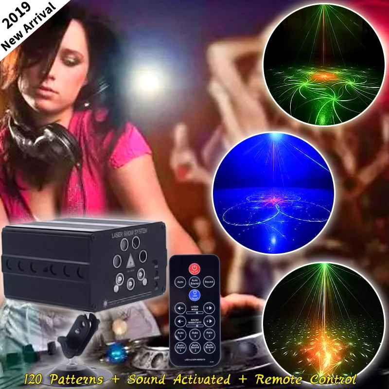 YSH 120 أنماط مصابيح دي جي تأثير معدات ستروب بار جهاز عرض ليزر الصوت Actived ديسكو ضوء المرحلة للأحزاب غرفة المنزل YSH 120 أنماط مصابيح دي جي تأثير معدات ستروب بار جهاز عرض ليزر الصوت Actived ديسكو ضوء المرحلة للأحزاب غرفة المنزل