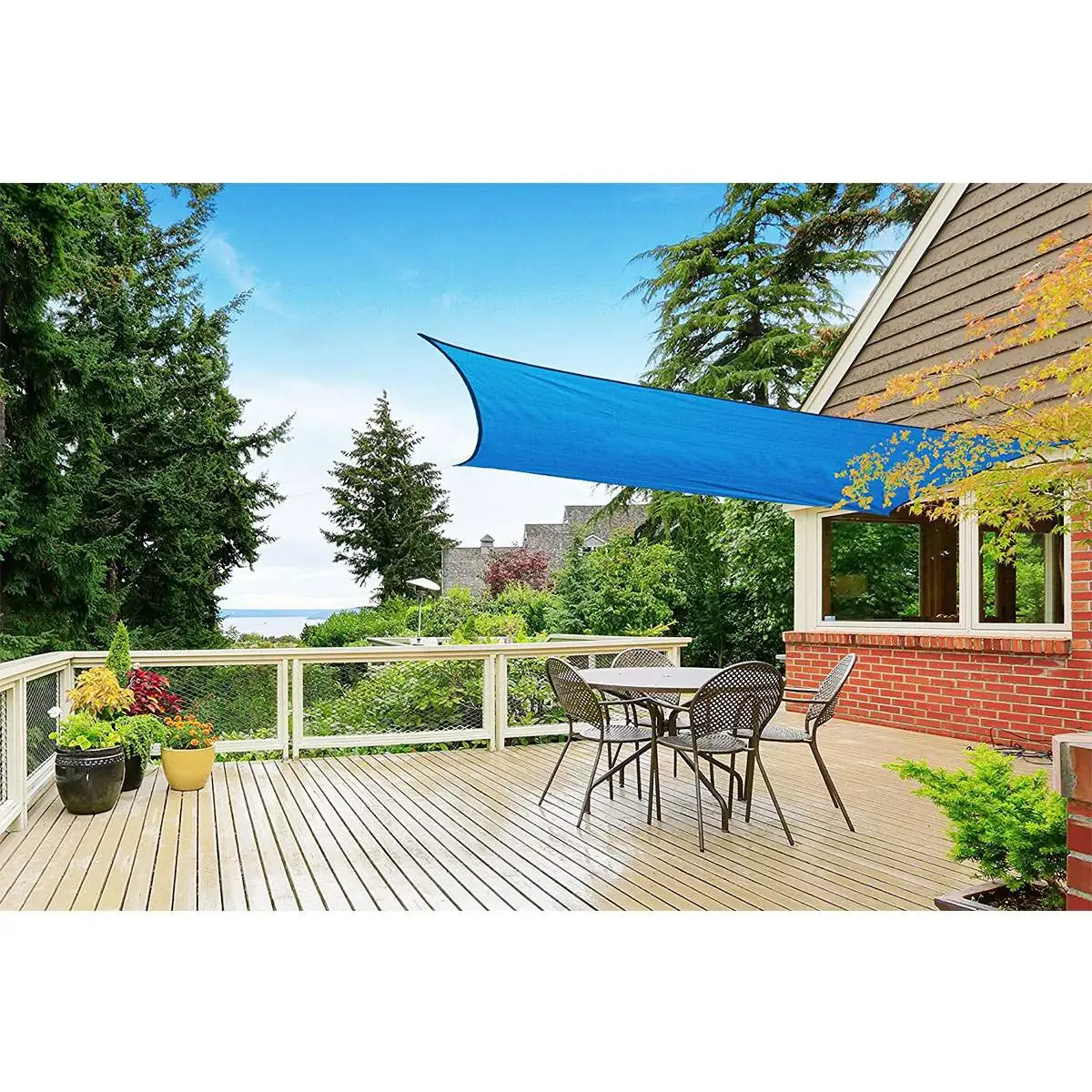 4x2 m/3x5 m للماء Sunproof لل شبكة صافي الشمس الظل الشراع الأشعة فوق البنفسجية حماية الشمس المأوى المظلة ظلة شبكات ساحة حديقة المشي