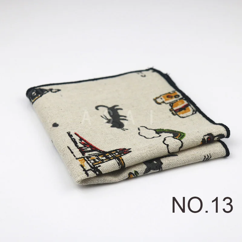 Мужские повседневные карманные квадратные носовые платки Солнечный льняной платок 25*25 см страусиный цветочный принт свадебный подарок полотенце аксессуары