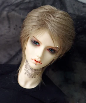 

BJD Doll Fur Wig for 1/3 1/4 1/6 BJD DD SD MSD MDD YOSD doll Light Umber medium-length straight fur wigs doll accessories