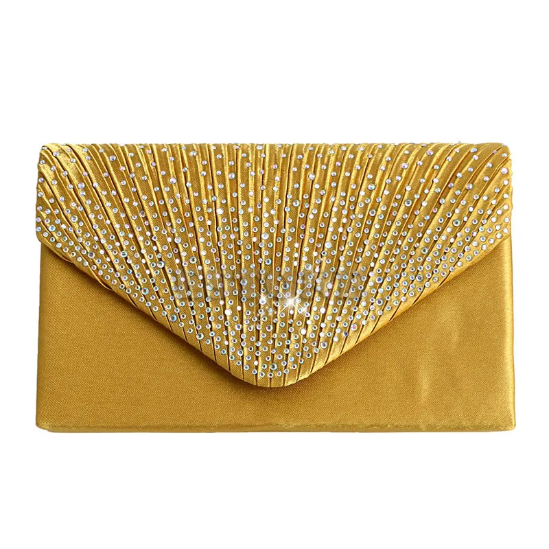 1Pc Women Sparkling Rhinestone Satin Frosted Evening Bag Handbag Clutch Purse 1Pc Women Sparkling Rhinestone Satin Frosted Evening Bag Handbag Clutch Purse