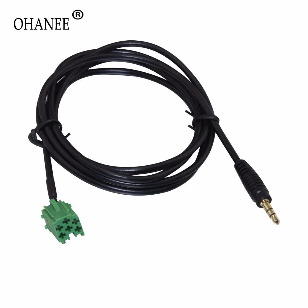 OHANEE 3,5mm aux del coche cable para Renault radio de audio