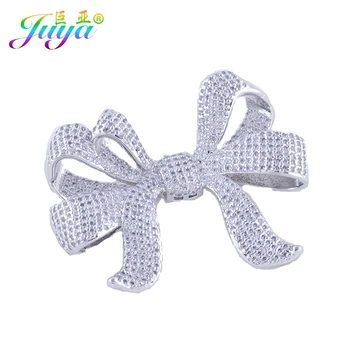 

Juya DIY Pearls Jewelry Findings Hand made Decorative Bowknot Connector Accessories For Women Sweater Pearls Necklace Making