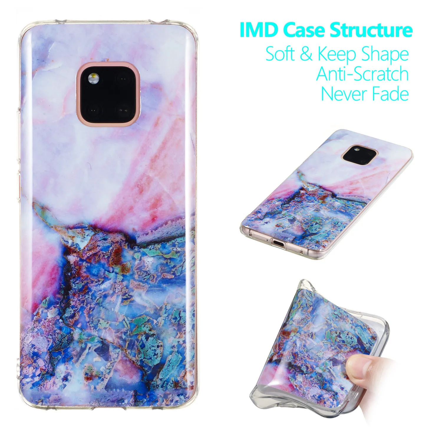 Luxury Case For Huawei Mate 20 Pro Soft TPU Silicone Marble Stone Pattern Slim Phone Cover Funda Bag |