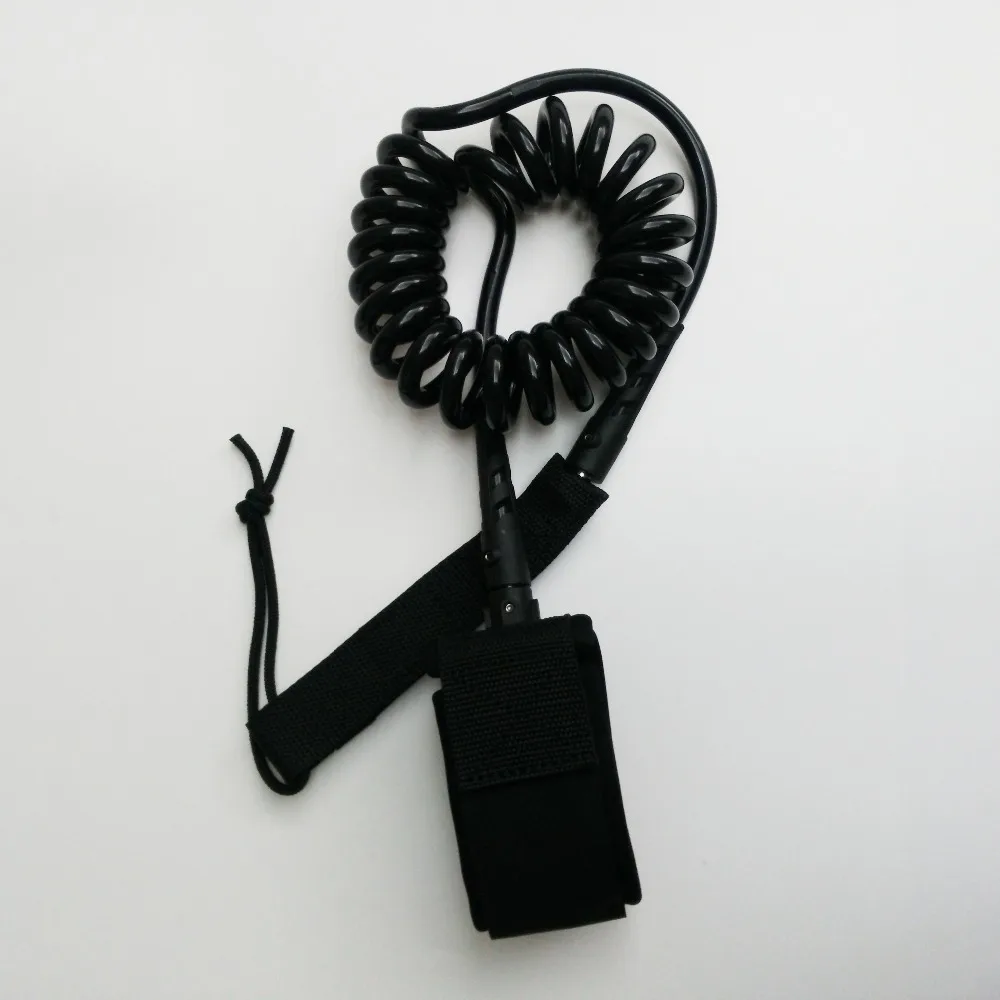 

Coiled Leash 6ft-9ft Black Surf Leash 7mm New Design Surfboard Leash