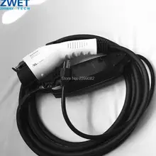 ZWET j1772 evse зарядное устройство для электромобиля Уровень 2 EV Type1 SAE J1772/AC120V~ 250V 16A J1772 штекер зарядного устройства