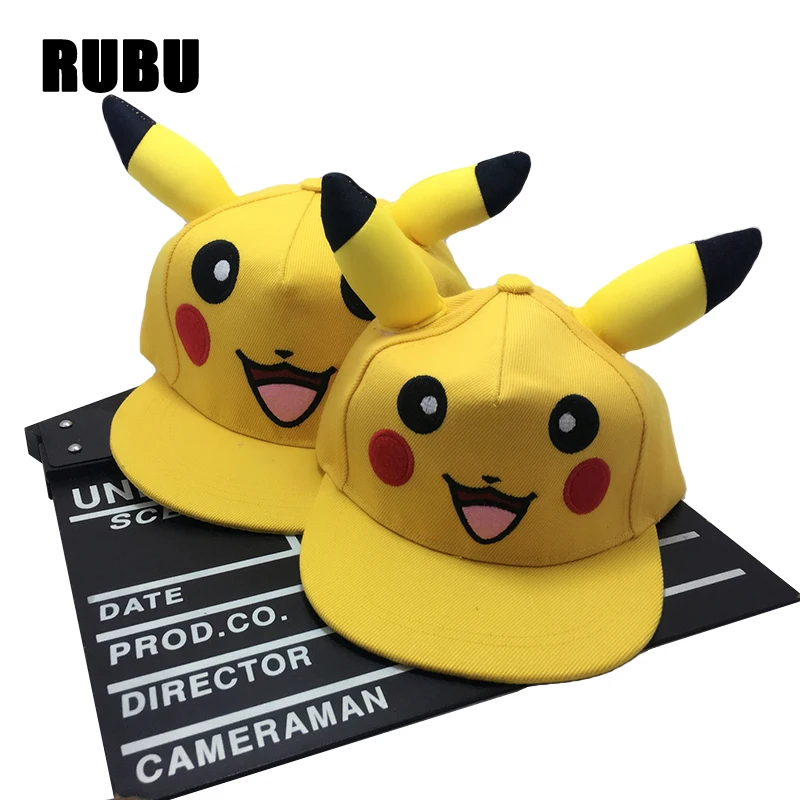 Pokemon Go Pikachu Kids Boys Girls Baseball Caps Flat Hats Snapback Adjustable