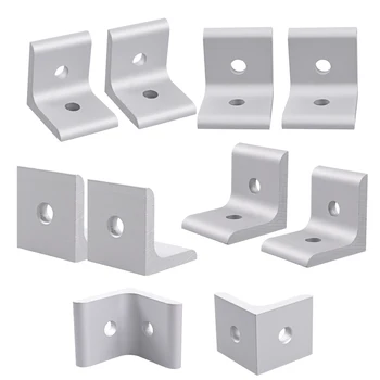 

10 Pieces 2 Hole 4040 Series Inside Corner Bracket for Aluminum Extrusion Profile 40 x 40 x 36mm with Slot 8mm